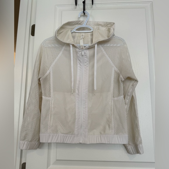 lululemon athletica Jackets & Blazers - Lululemon Athletica Cream Mesh Utility Jacket